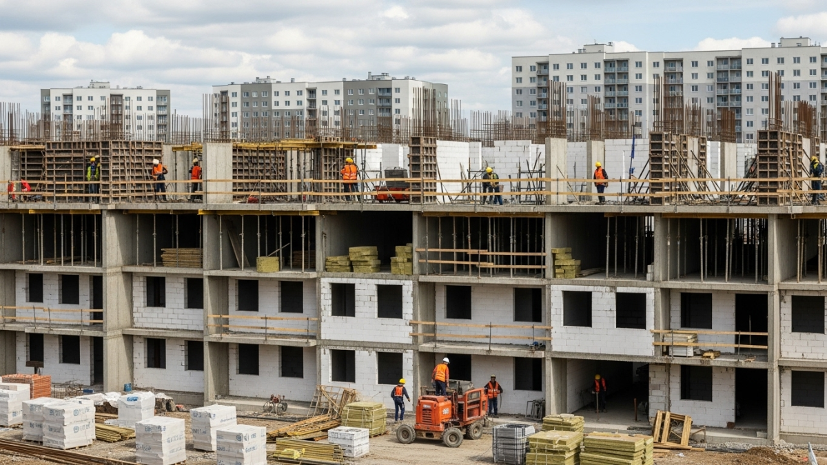 construção de apartamentos populares