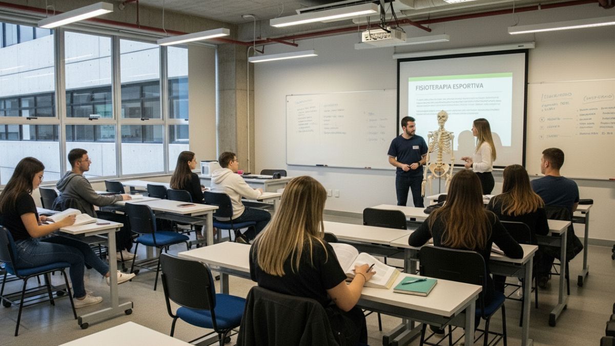 aula teórica de fisioterapia