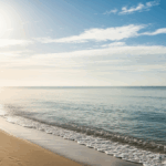 praia ensolarada